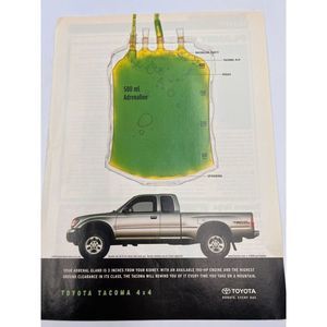 Rare Toyota Tacoma 4X4 4WD Original Magazine Print Ad